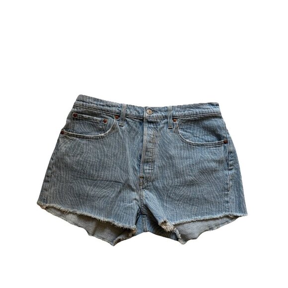 Levi's Pants - Levi’s Straus 501 Button Fly Shorts Size 31 Light Blue Pattern